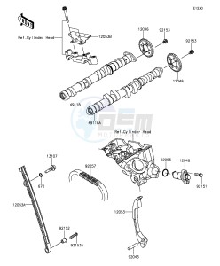 NINJA ZX-6R ABS ZX636FGF FR GB XX (EU ME A(FRICA) drawing Camshaft(s)/Tensioner