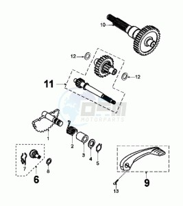 FIGHT ZWRC2A (DK) drawing DRIVE SHAFTS / KICKSTARTER