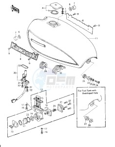 KZ 750 H [LTD] (H1) [LTD] drawing FUEL TANK -- 80 H1- -