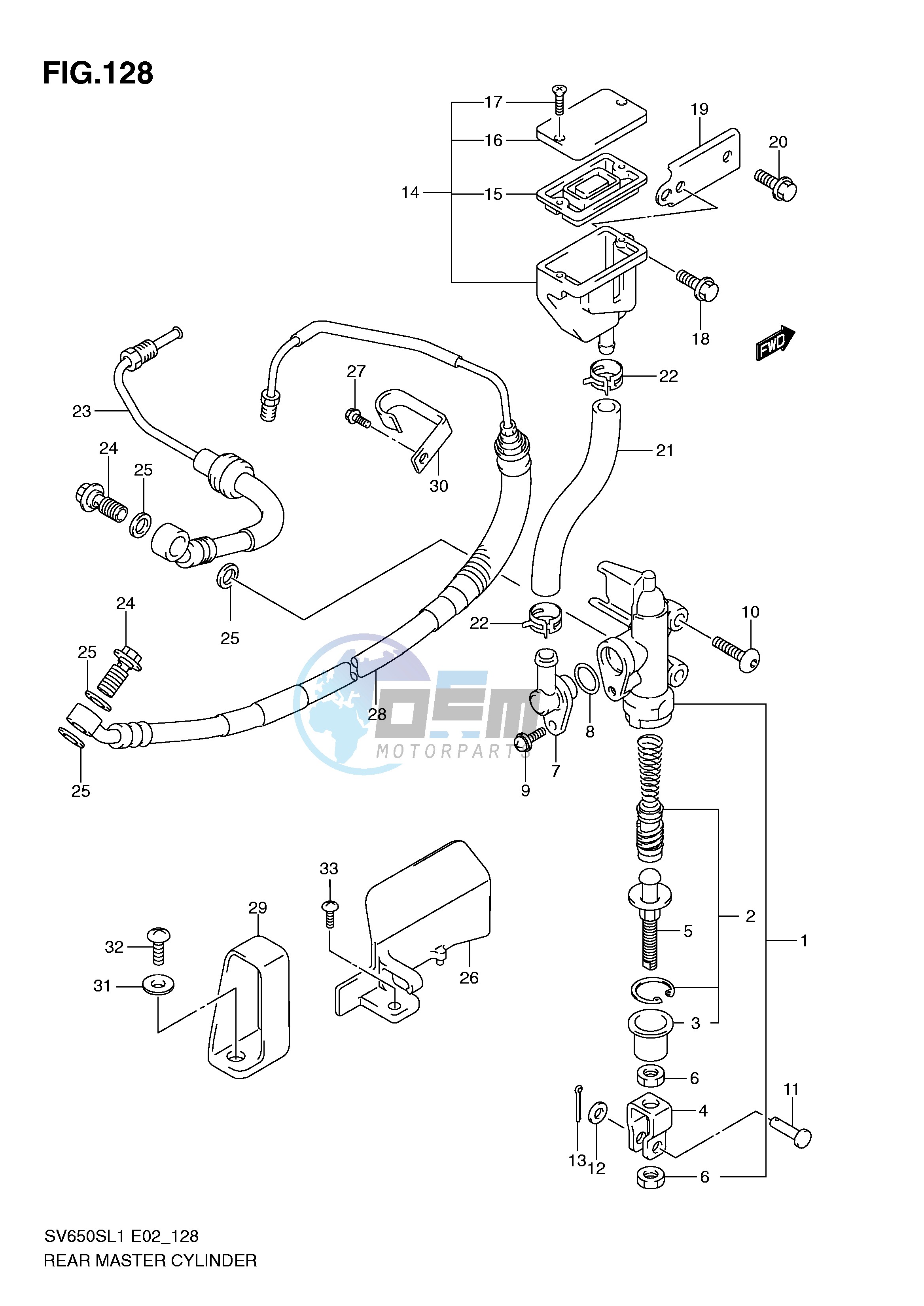 REAR MASTER CYLINDER (SV650SAL1 E24)