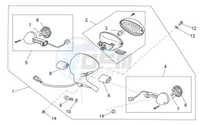 V7 II Racer ABS 750 drawing Rear lights