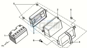 VS 125S drawing BATTERY - BATTERY HOLDER