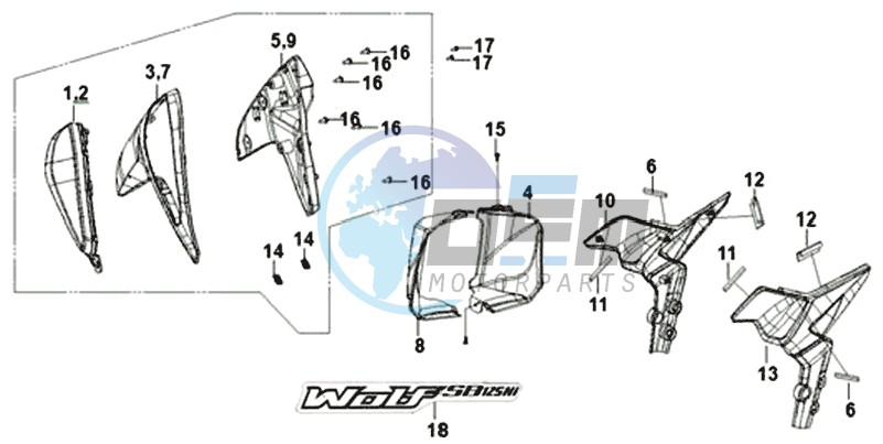 FRONT INDICATOR LIGHTS  / TOPCOVER