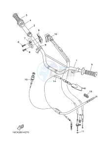 TT-R125 TT-R125LW (2CP4) drawing STEERING HANDLE & CABLE