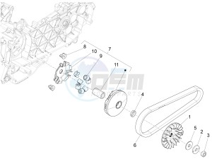 Liberty 150 4t 3v ie lem drawing Driving pulley