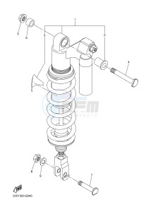 WR250R (32DT 32DS 32DU) drawing REAR SUSPENSION