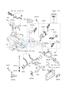 VN 1600 A [VULCAN 1600 CLASSIC] (A6F-A8FA) A6F drawing IGNITION SWITCH_LOCKS_REFLECTORS