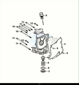 JET 14 200I (XC20W1-EU) (M1) drawing R. CRANK CASE COVER