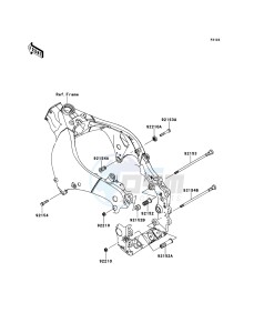 NINJA_ZX-10R ZX1000JEF FR XX (EU ME A(FRICA) drawing Engine Mount