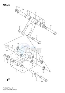 RM85 (P19) drawing REAR CUSHION LEVER