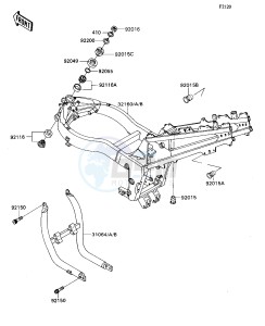 ZX 1100 C [NINJA ZX-11] (C1-C4) [NINJA ZX-11] drawing FRAME