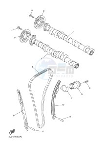 YZF-R6 600 R6 (1JSG 1JSH) drawing CAMSHAFT & CHAIN