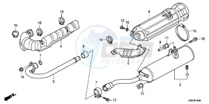 TRX500FPMD TRX500FPM Australia - (U) drawing EXHAUST MUFFLER