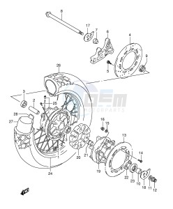 DR800S (E4) drawing REAR WHEEL