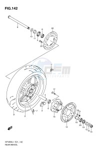 SFV650 (E21) Gladius drawing REAR WHEEL (SFV650UL1 E21)