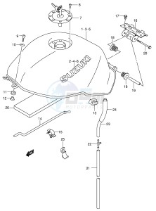 SV650 (E2) drawing FUEL TANK (MODEL X Y)