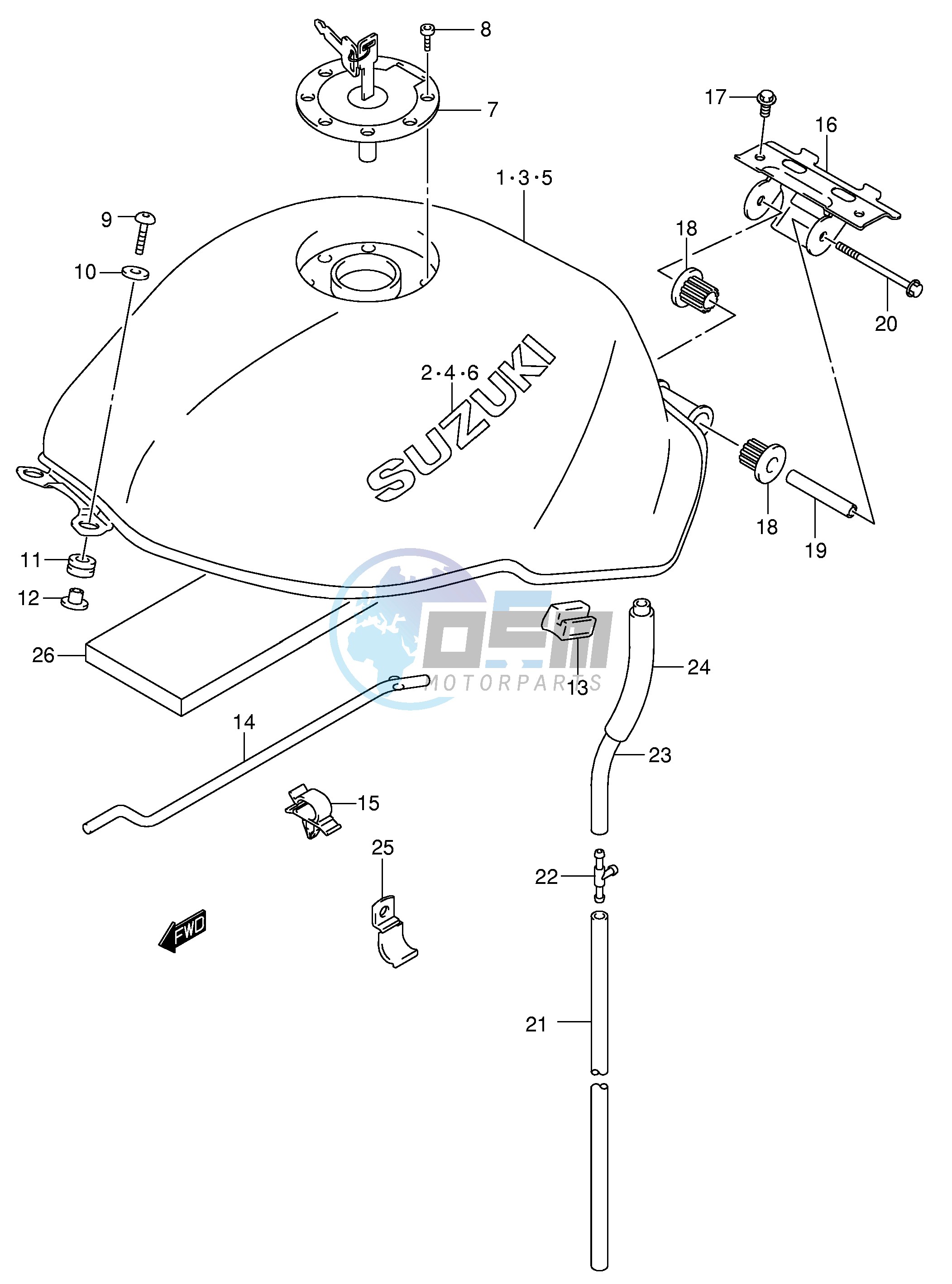 FUEL TANK (MODEL X Y)