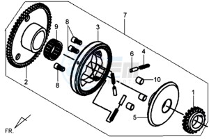 MIO 100 drawing STARTER CLUTCH