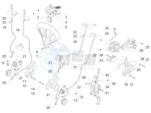 MP3 300 LT Sport ABS drawing Brakes pipes - Calipers (ABS)