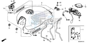 CB1100 UK - (E) drawing FUEL TANK/FUEL PUMP (CB1100CA/CAD/NA/NAD)