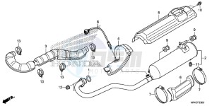 TRX500FE1G TRX500 Europe Direct - (ED) drawing EXHAUST MUFFLER