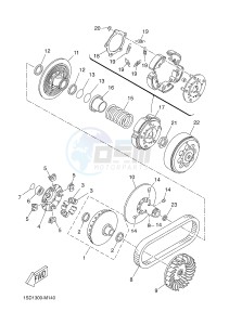 YP400RA X-MAX 400 ABS X-MAX (1SDA 1SDA 1SDA 1SDA) drawing CLUTCH