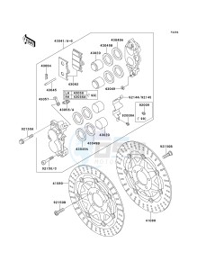 ZX 600 E [NINJA ZX-6] (E7-E9) [NINJA ZX-6] drawing FRONT BRAKE