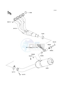 ZX 600 B [NINJA ZX-6RR] (K1) [NINJA ZX-6RR] drawing MUFFLER-- S- -