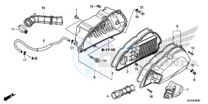 SH125DSG SH125 UK - (E) drawing AIR CLEANER