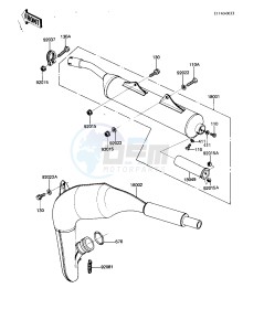 KDX 80 B [KDX80] (B2-B3) [KDX80] drawing MUFFLER