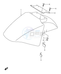 GSX600F (E2) Katana drawing FRONT FENDER (MODEL S T)