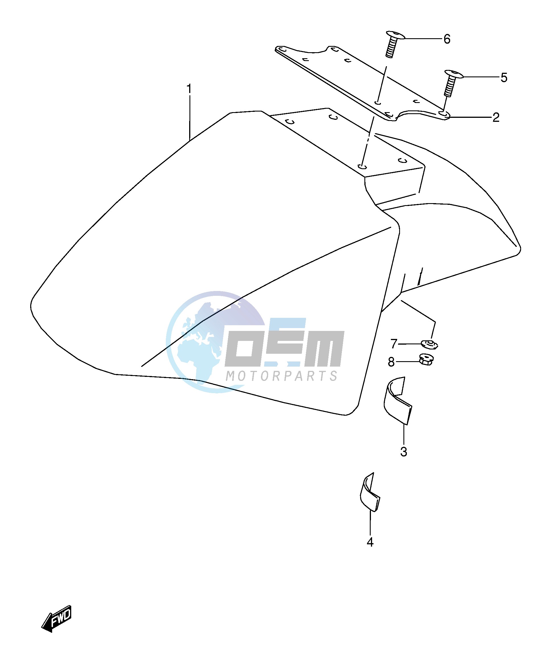 FRONT FENDER (MODEL S T)