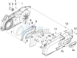 Nexus 125 ie e3 drawing Crankcase cover - Crankcase cooling