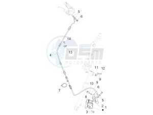 Liberty 50 iGet 4T 3V 25kmh (EMEA) drawing Brakes pipes - Calipers