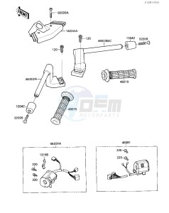 ZX 1000 B [NINJA ZX-10] (B1-B2) [NINJA ZX-10] drawing HANDLEBAR