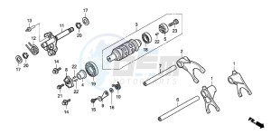 CBF1000T drawing GEARSHIFT DRUM