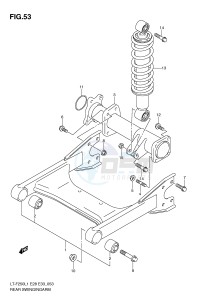 LT-F250 (E28-E33) drawing REAR SWINGINGARM