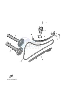 XP530 XP530D-A TMAX DX ABS (BC38) drawing CAMSHAFT & CHAIN