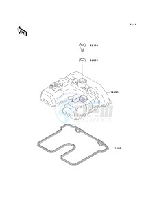 KLX 300 A [KLX300R] (A6F-A7A) A7F drawing CYLINDER HEAD COVER