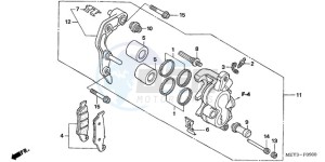 CRF450X9 Europe Direct - (ED) drawing FRONT BRAKE CALIPER