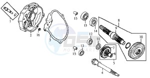 JET EURO X 50 E2 drawing CRANKCASE - DRIVE SHAFT - CRANKCASE