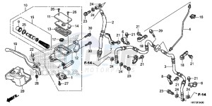 TRX420FA6F TRX420F Australia - (U) drawing FR. BRAKE MASTER CYLINDER