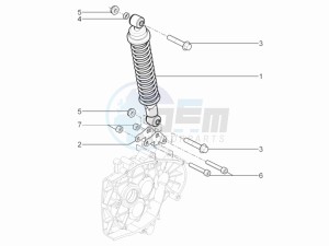 SR Motard 125 4t e3 drawing Rear suspension - Shock absorbers