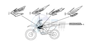 CRF250R drawing MARK (CRF250R4/5/6/7)