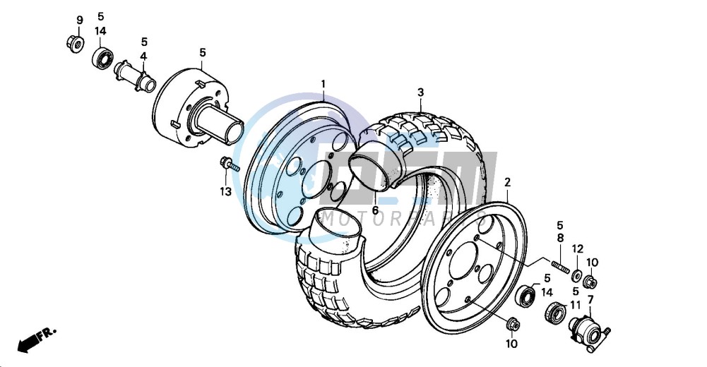 FRONT WHEEL (Z50JN/JP/JT)