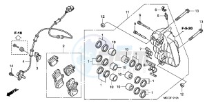 VFR1200FD VFR1200F UK - (E) drawing R. FRONT BRAKE CALIPER