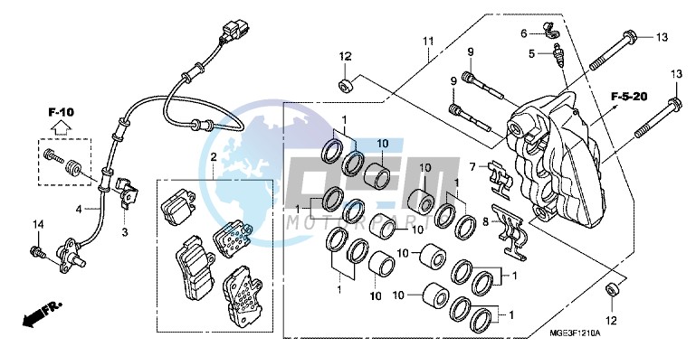 R. FRONT BRAKE CALIPER