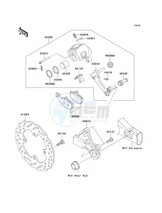 ER 650 A [ER-6N (EUROPEAN] (A6S-A8F) A7F drawing REAR BRAKE