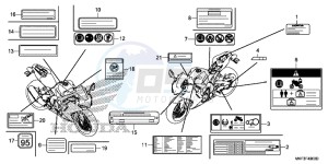 CBR1000S1H 2ED - (2ED) drawing CAUTION LABEL