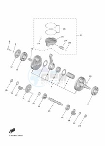 YZ250F (B7B6) drawing CRANKSHAFT & PISTON